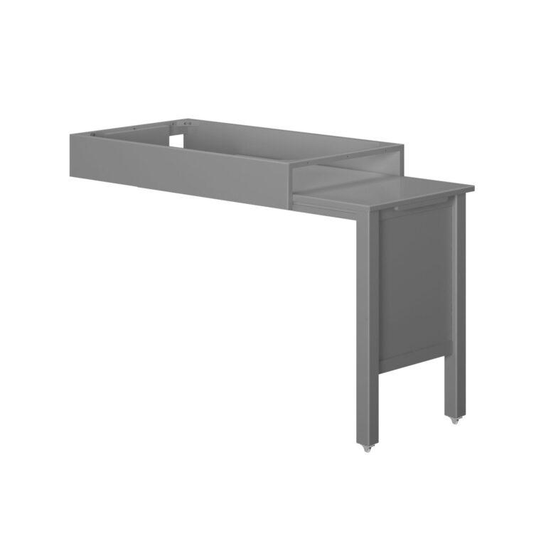 Max and Lily Pull-Out Desk for Low Loft Bed – 41" in Grey