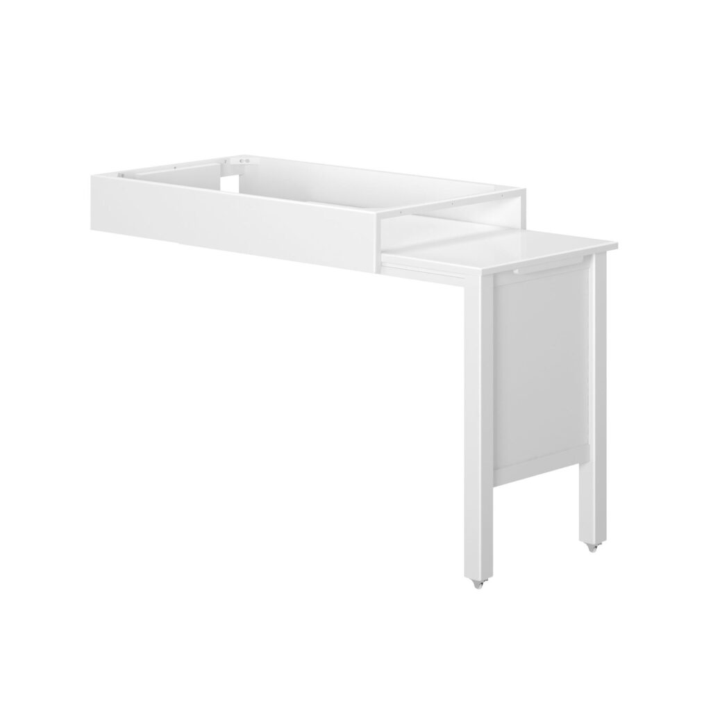 Max and Lily Pull-Out Desk for Low Loft Bed – 41" in White