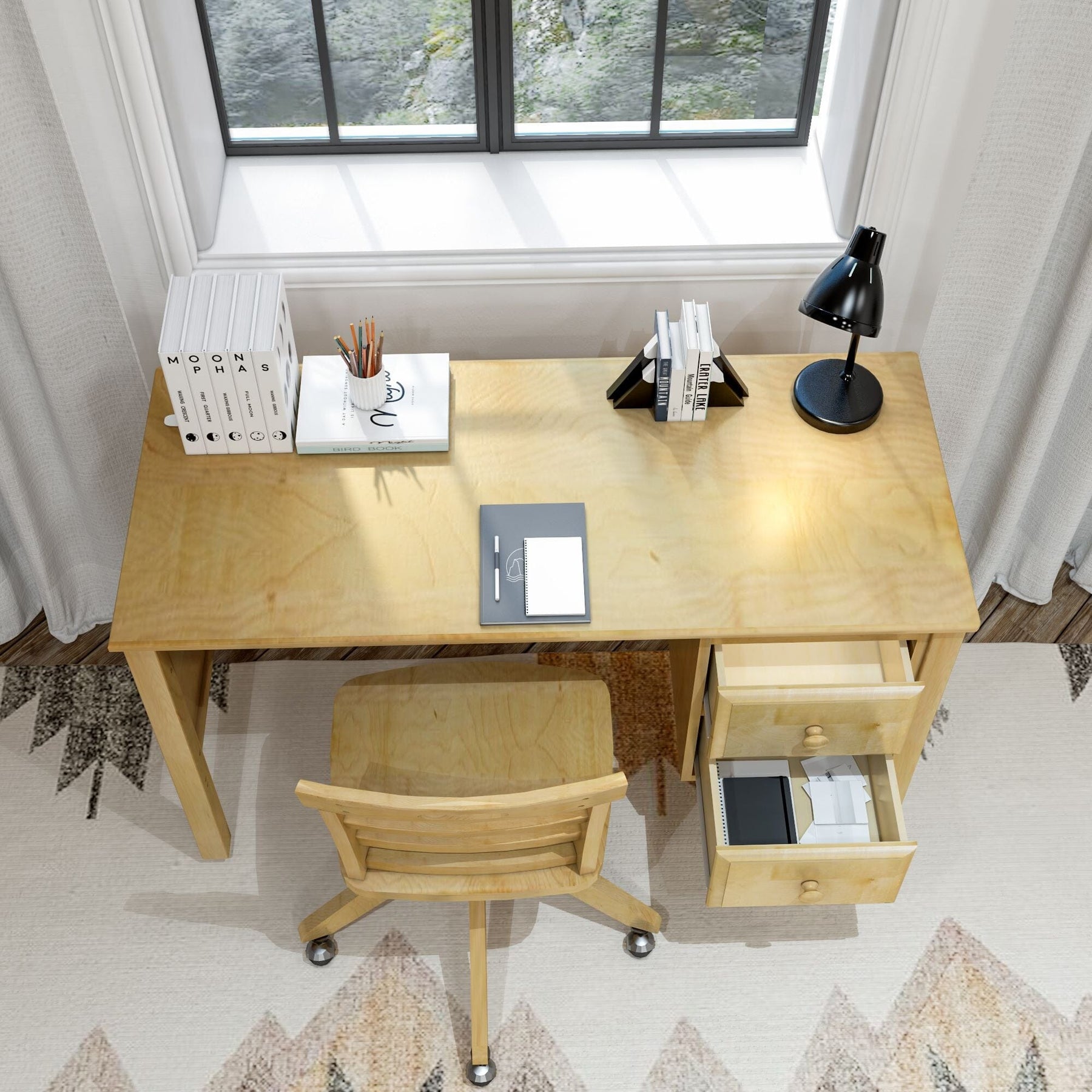 Maxtrix Large 2 Drawer Desk – detail