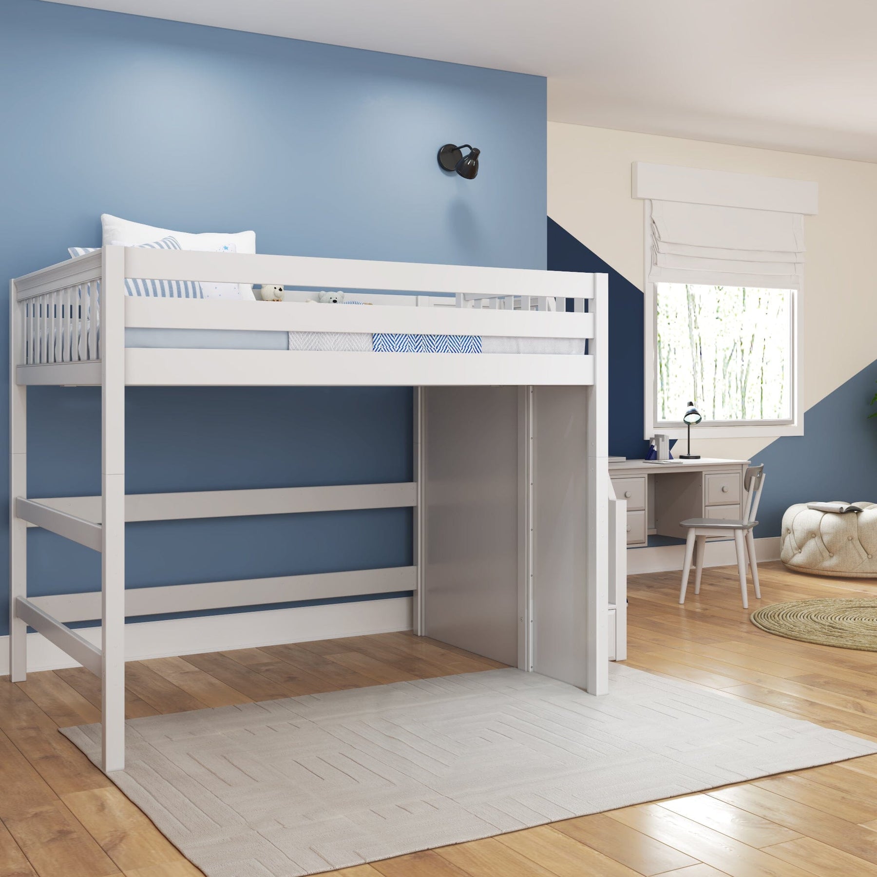 Maxtrix Queen High Loft Bed with Stairs – detail view 5