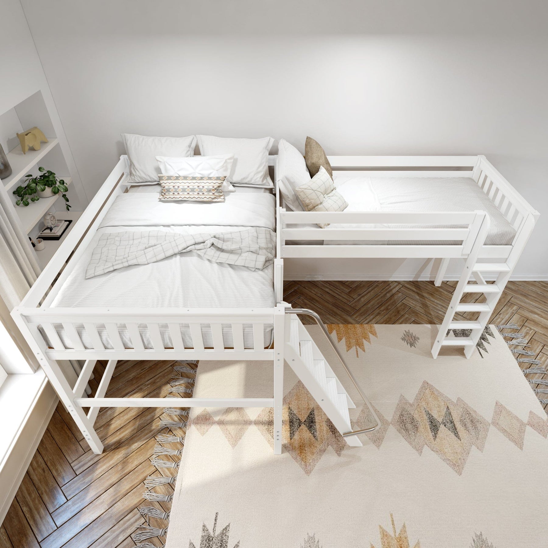 Maxtrix Queen + Twin XL High Corner Loft Bed – detail 6 Maxtrix Queen + Twin XL High Corner Loft Bed – detail view 6