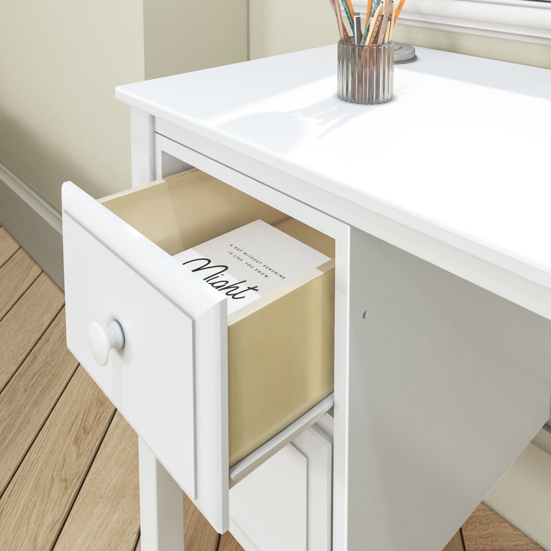 Maxtrix Small 2 Drawer Desk – detail