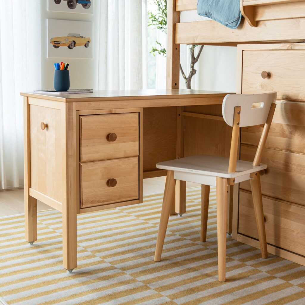 Maxtrix Small 2 Drawer Desk in Natural