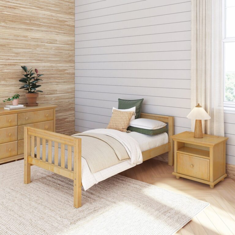 Maxtrix Twin XL Starter Bed – Natural Low Slats Low Slats