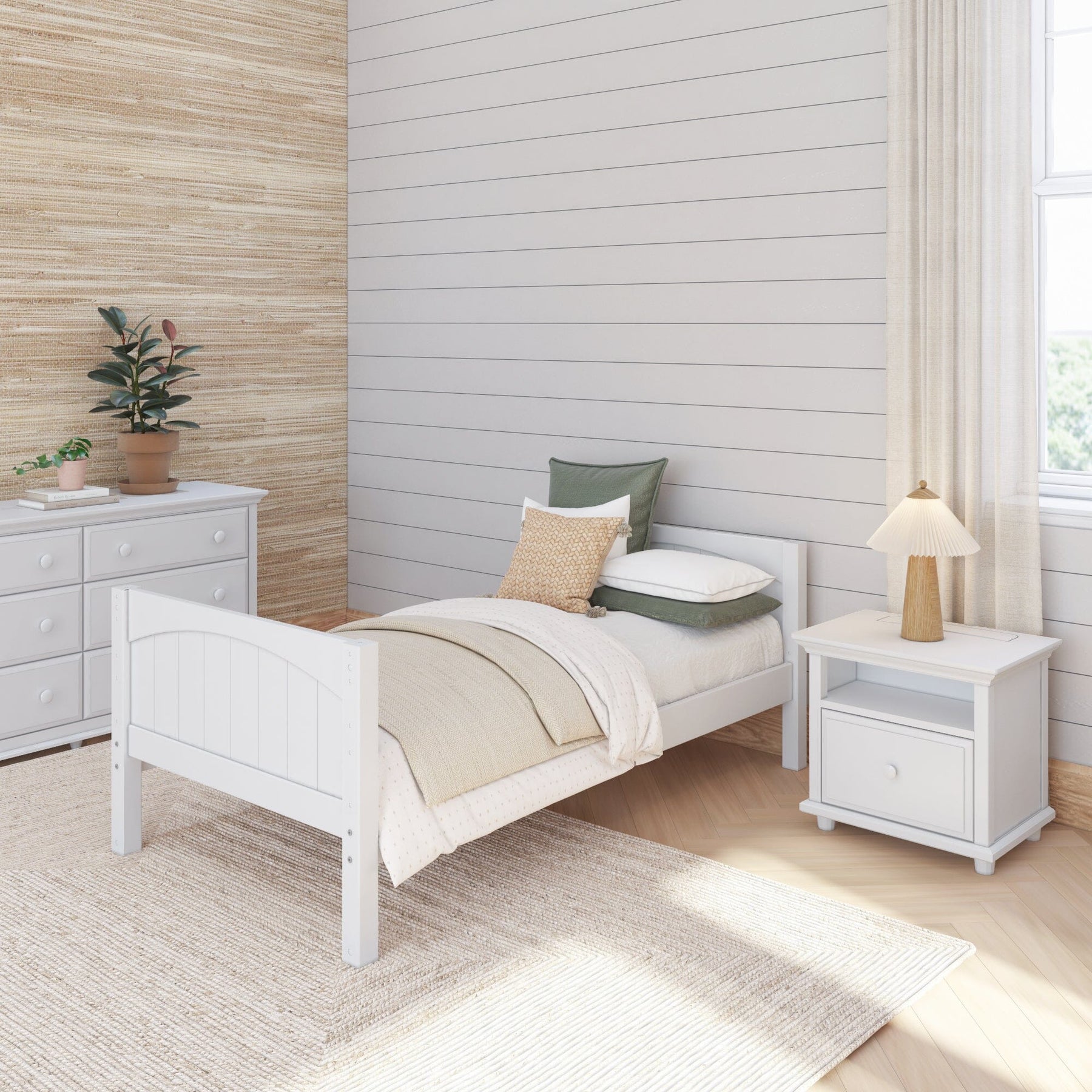 Maxtrix Twin XL Starter Bed – White Low Panel Low Panel