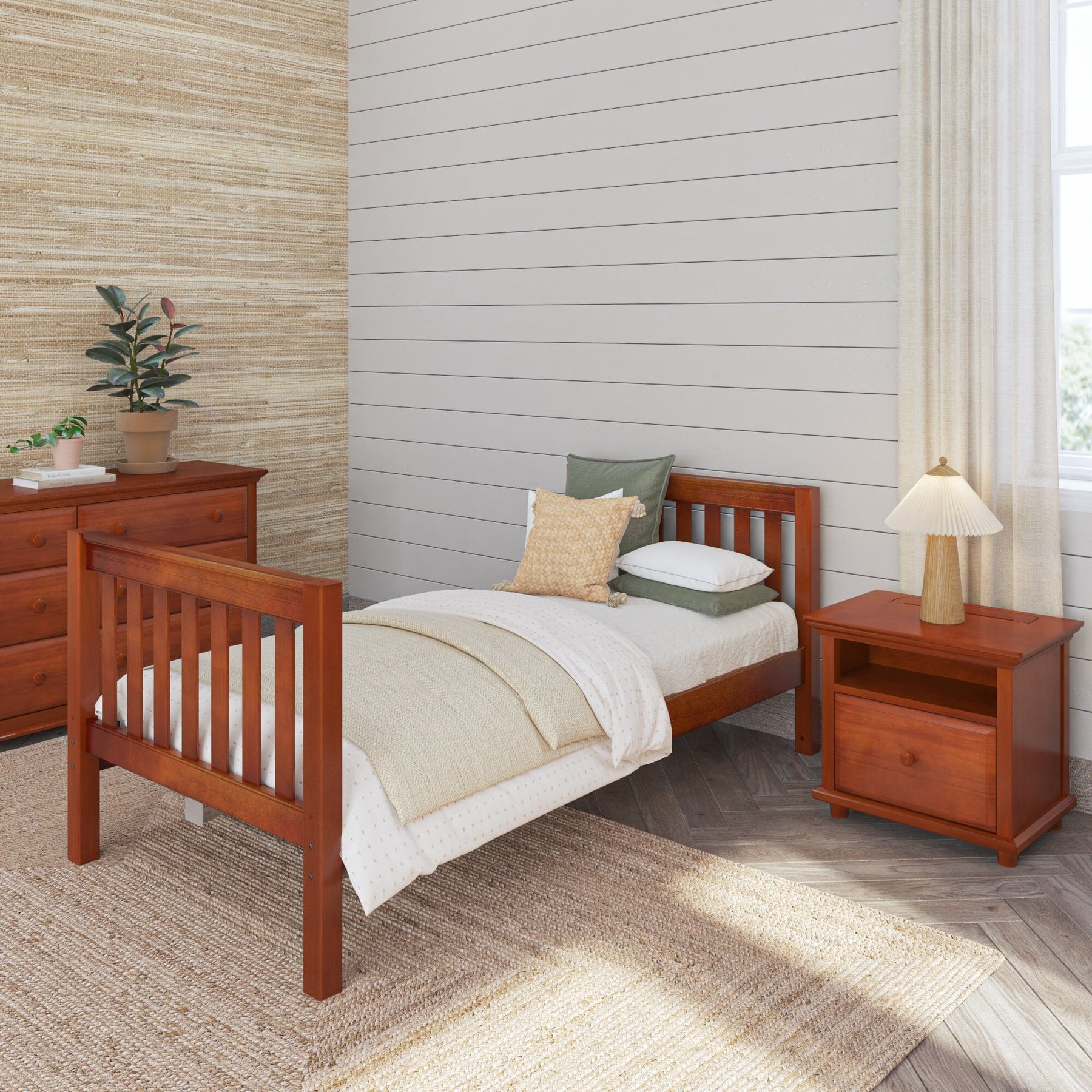 Maxtrix Twin XL Starter Bed – Chestnut Medium Slats Medium Slats