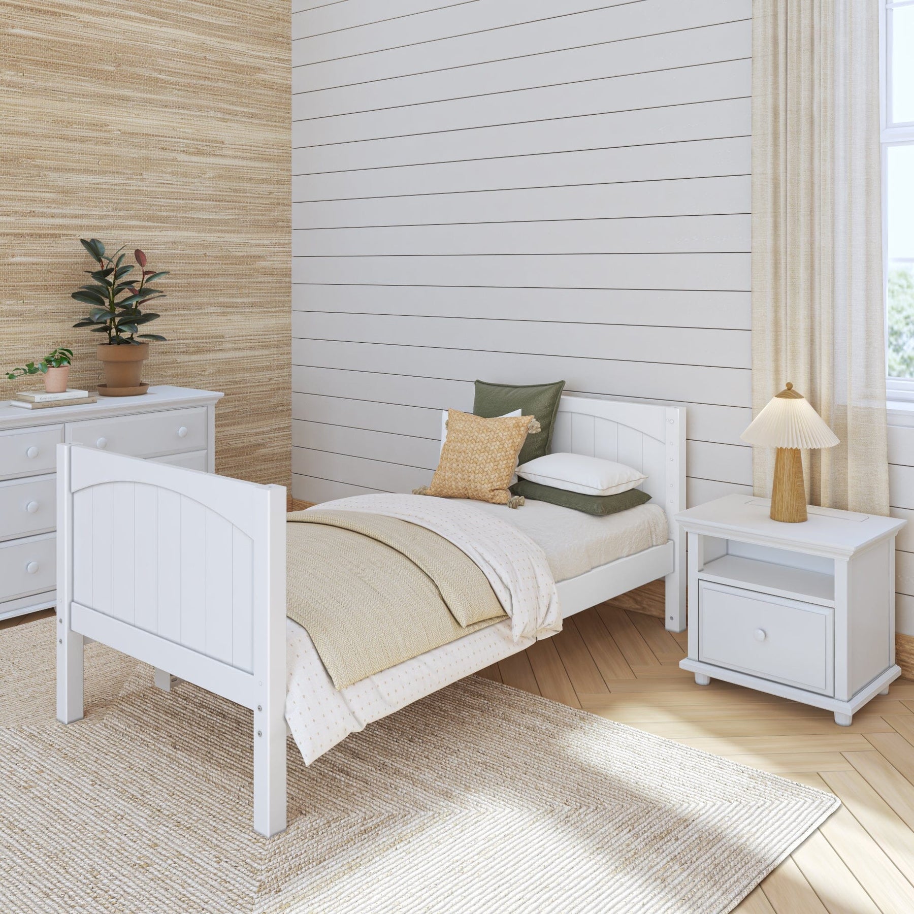 Maxtrix Twin XL Starter Bed – White Medium Panel Medium Panel