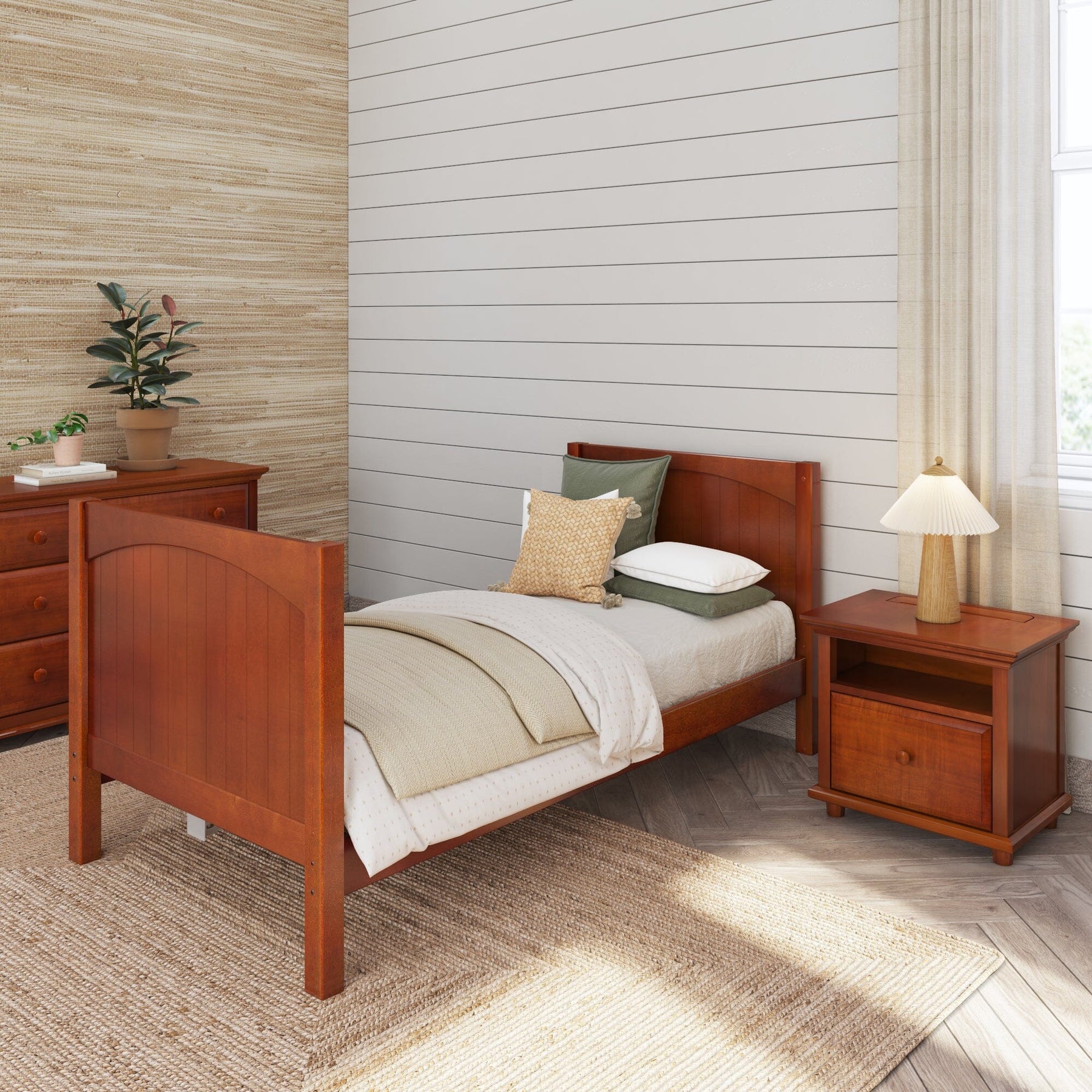 Maxtrix Twin XL Starter Bed – Chestnut High Panel High Panel