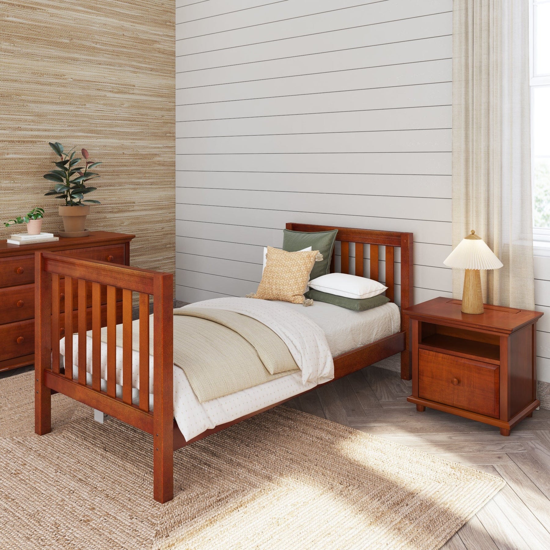 Maxtrix Twin XL Starter Bed – Chestnut High Slats High Slats