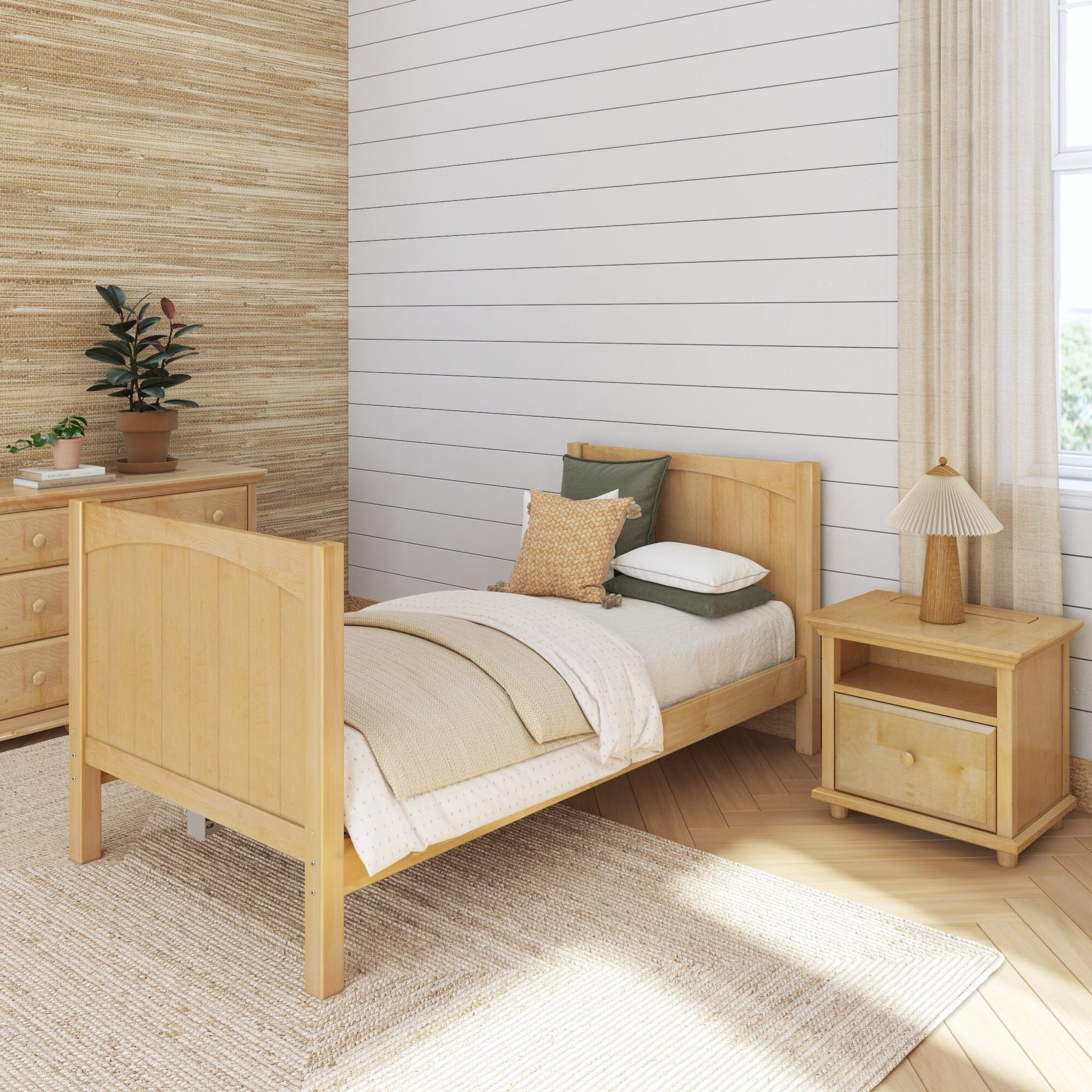 Maxtrix Twin XL Starter Bed – Natural High Panel High Panel