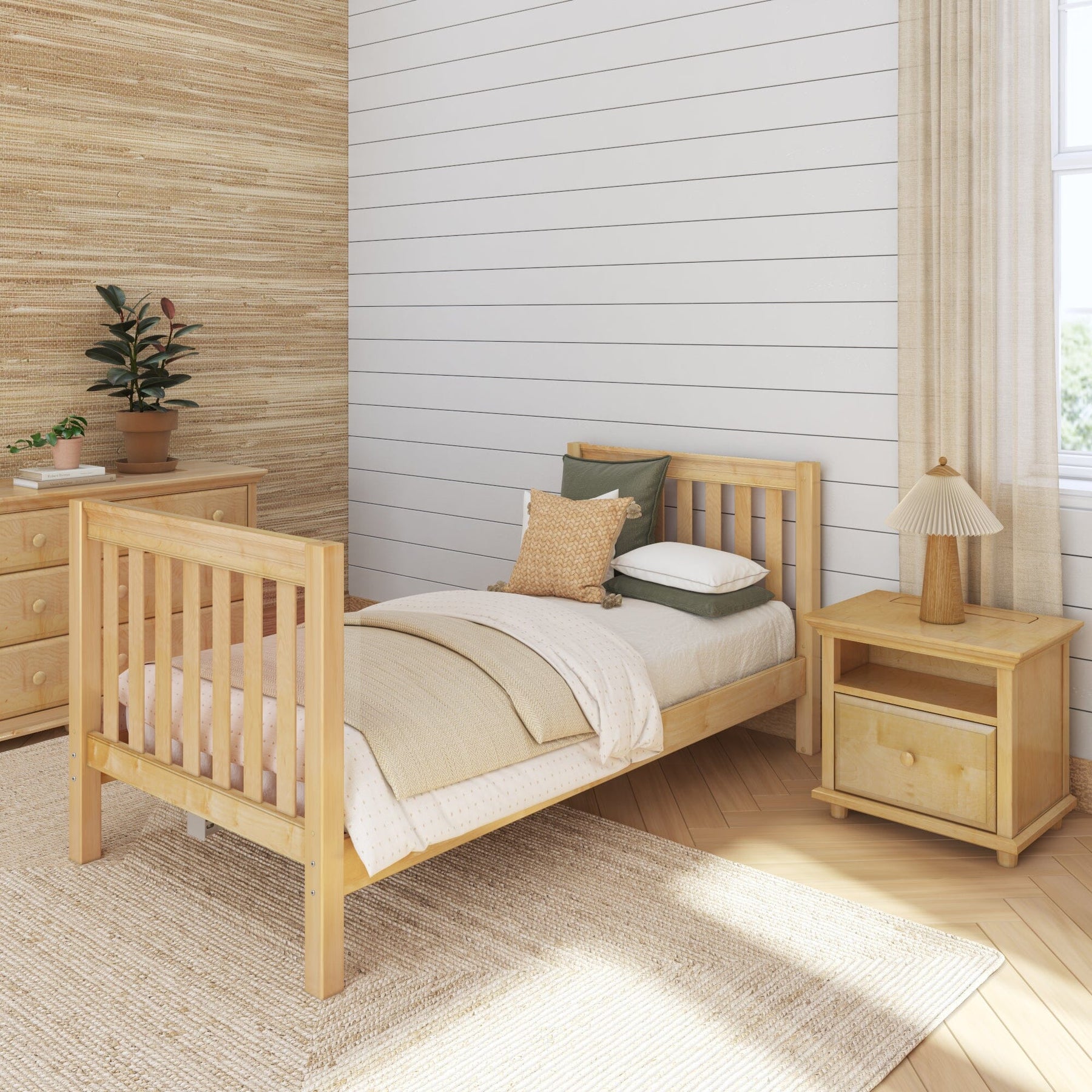 Maxtrix Twin XL Starter Bed – Natural High Slats High Slats