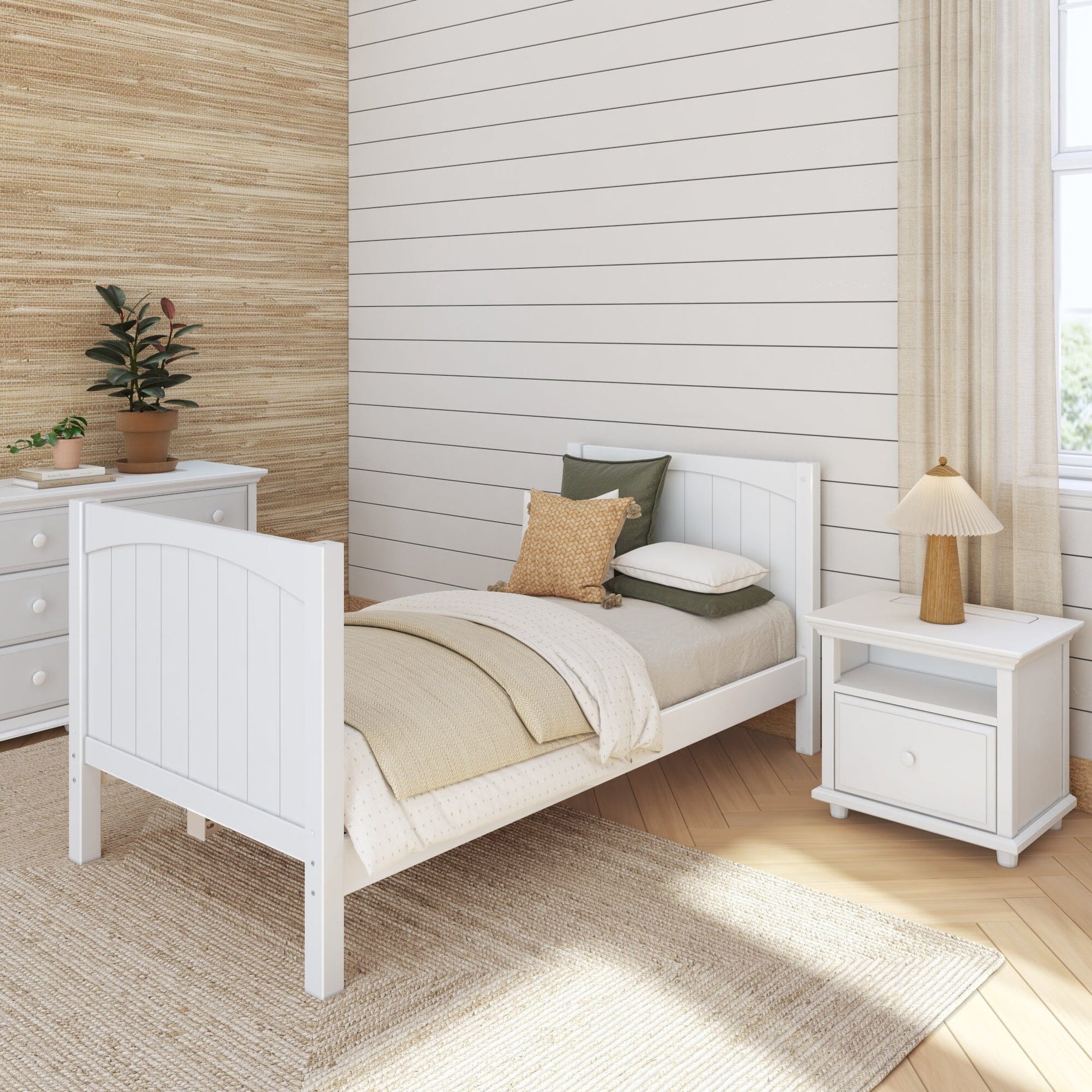 Maxtrix Twin XL Starter Bed – White High Panel High Panel