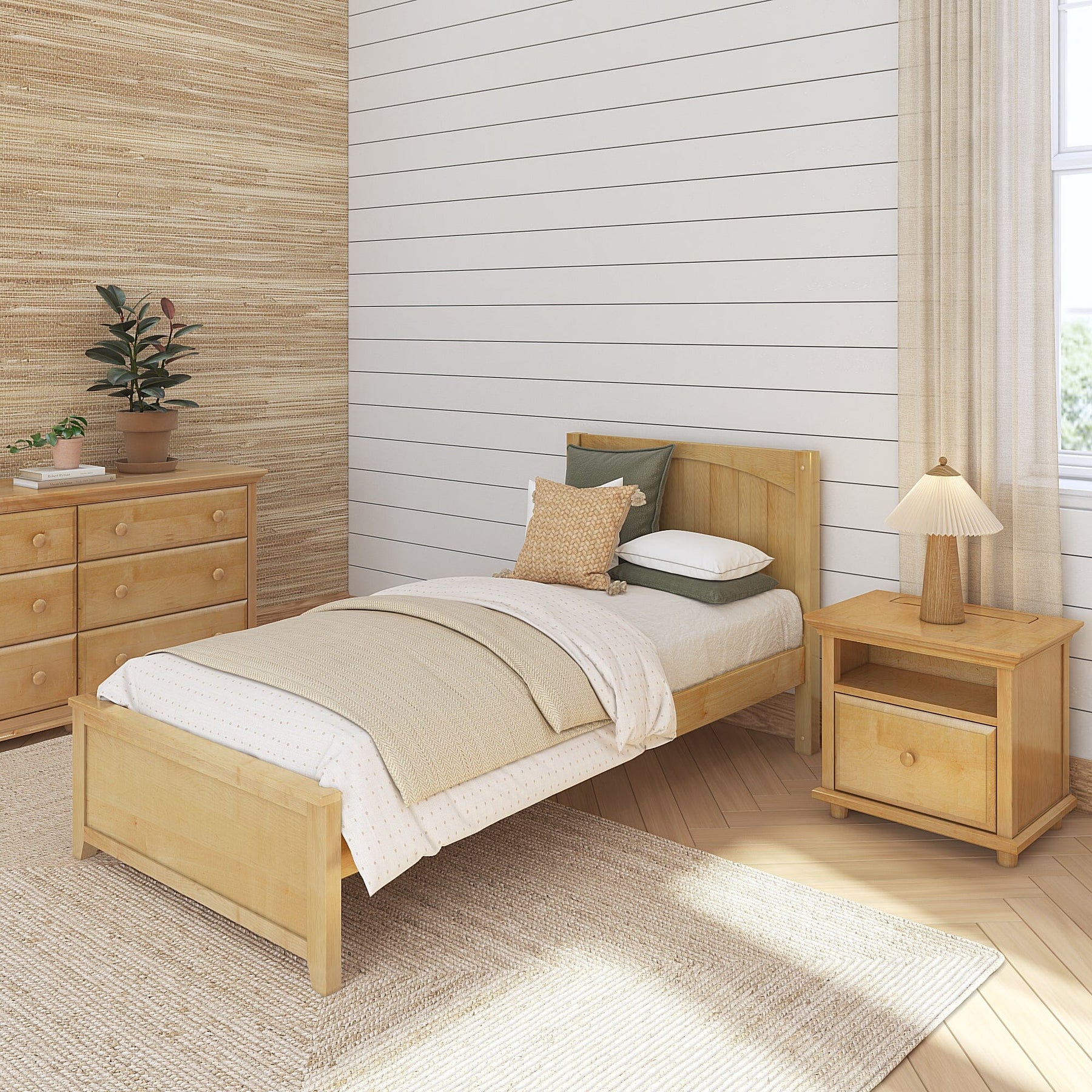 Maxtrix Twin XL Starter Bed – Natural High Panel Floor Panel