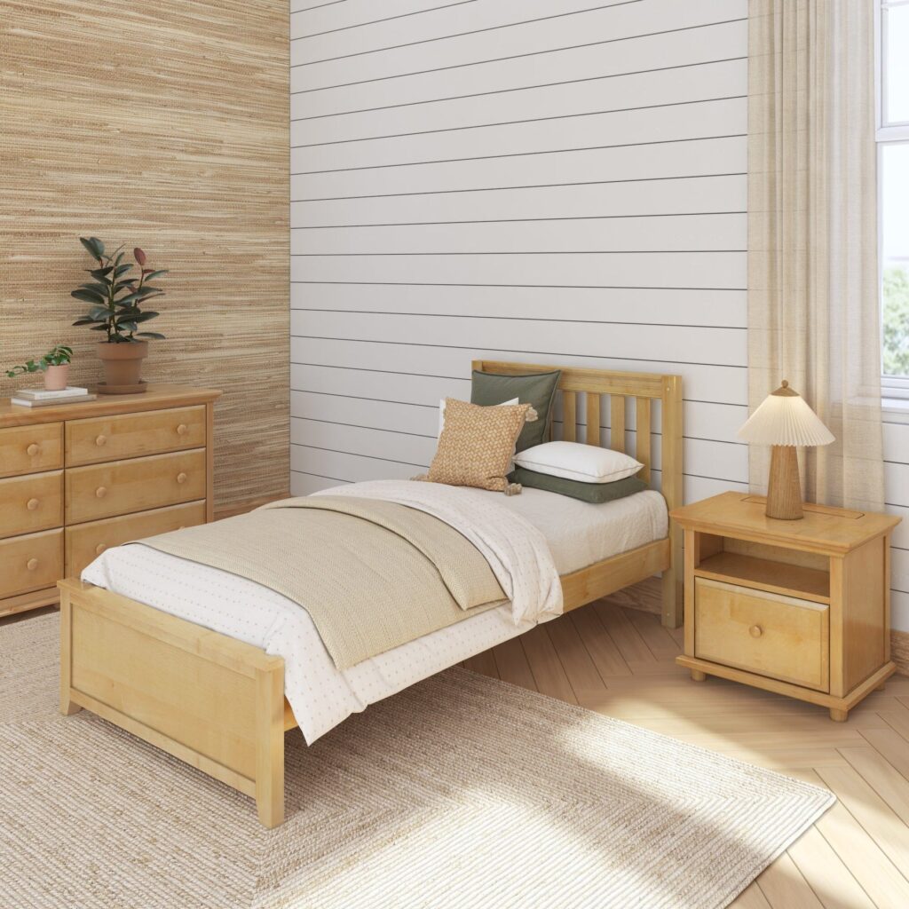 Maxtrix Twin XL Starter Bed – Natural High Slats Floor Panel