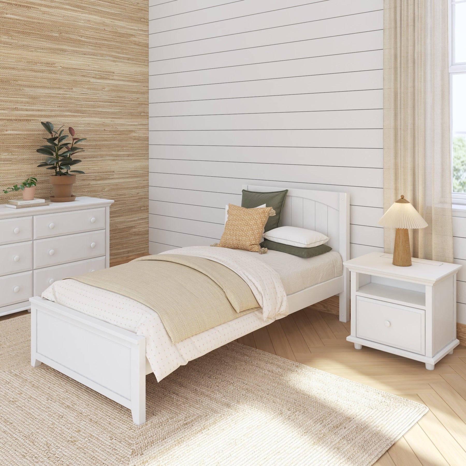Maxtrix Twin XL Starter Bed – White High Panel Floor Panel