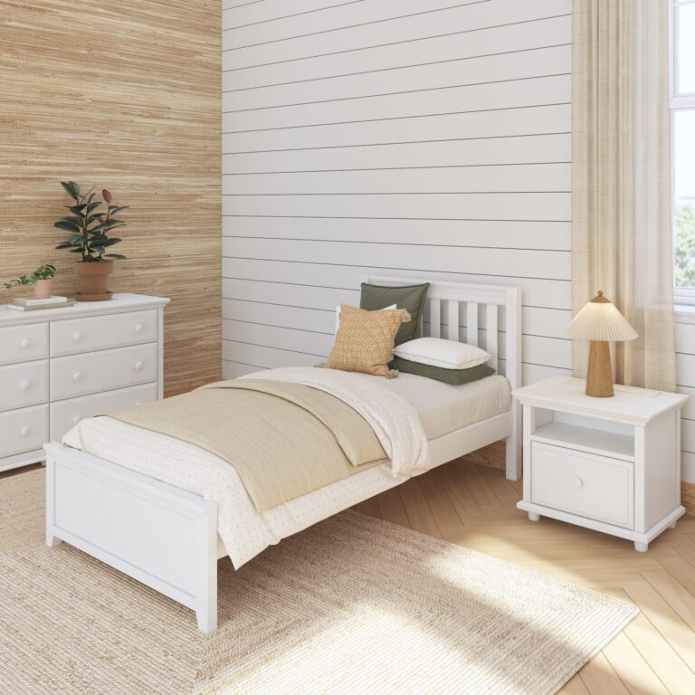 Maxtrix Twin XL Starter Bed – White High Slats Floor Panel