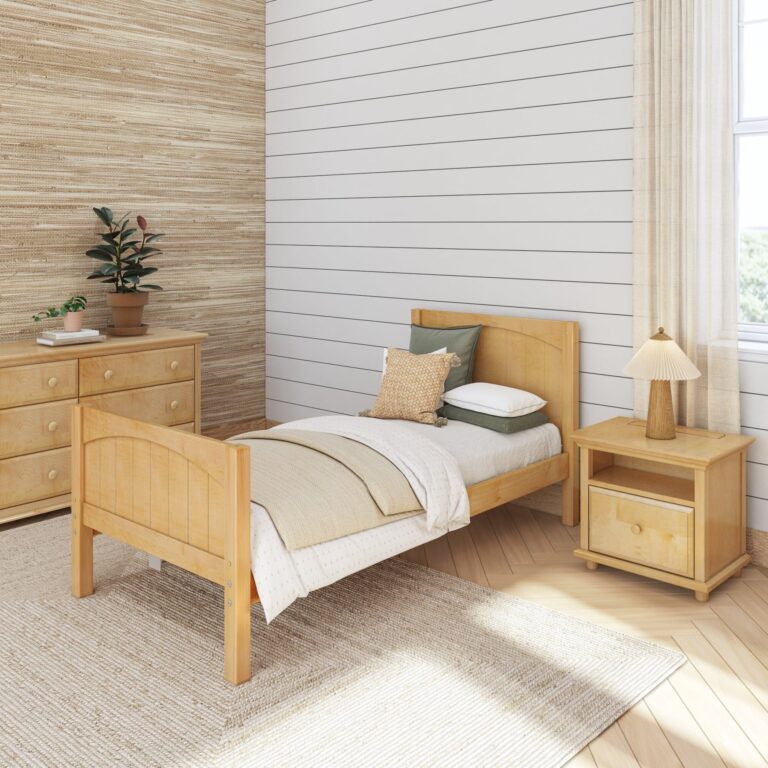 Maxtrix Twin XL Starter Bed – Natural High Panel Low Panel
