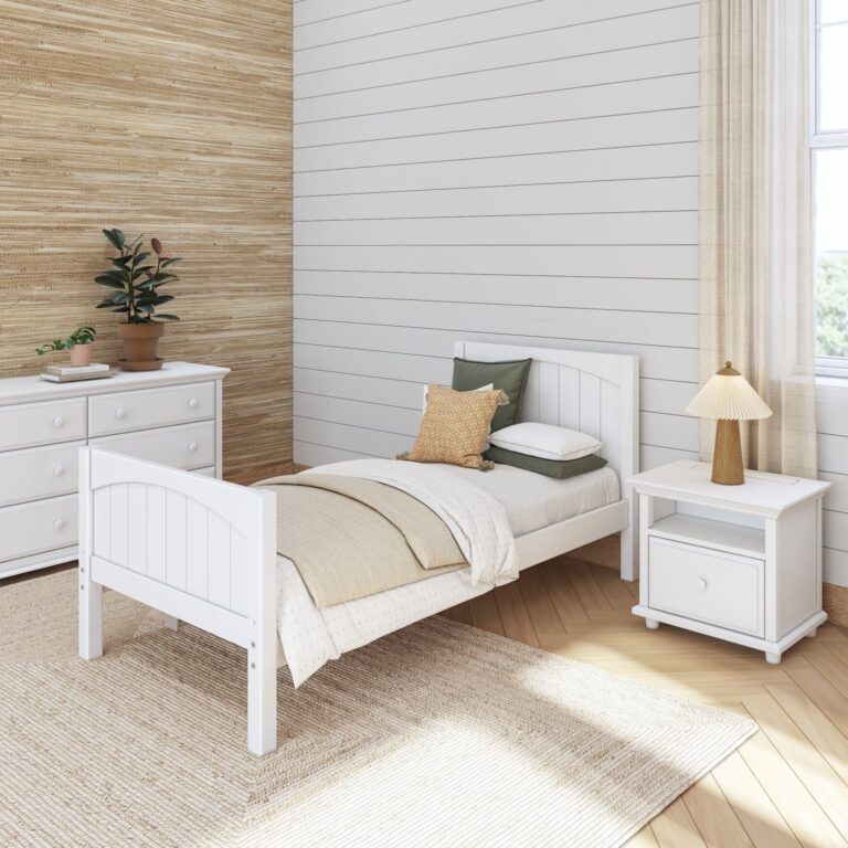 Maxtrix Twin XL Starter Bed – White High Panel Low Panel