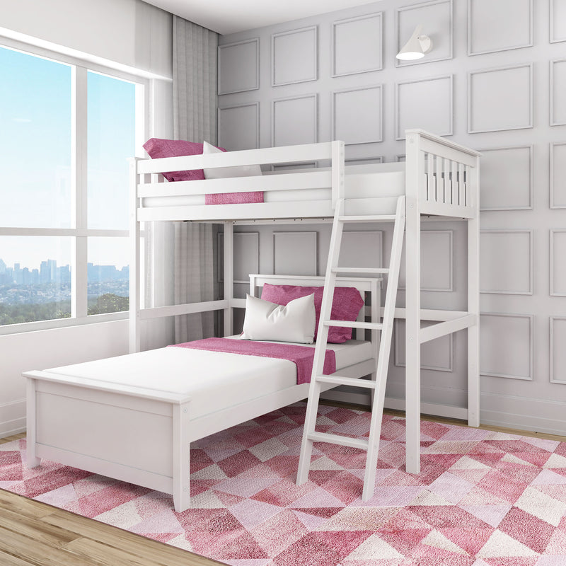 Max and Lily Twin Over Twin L-Shaped Bunk Bed