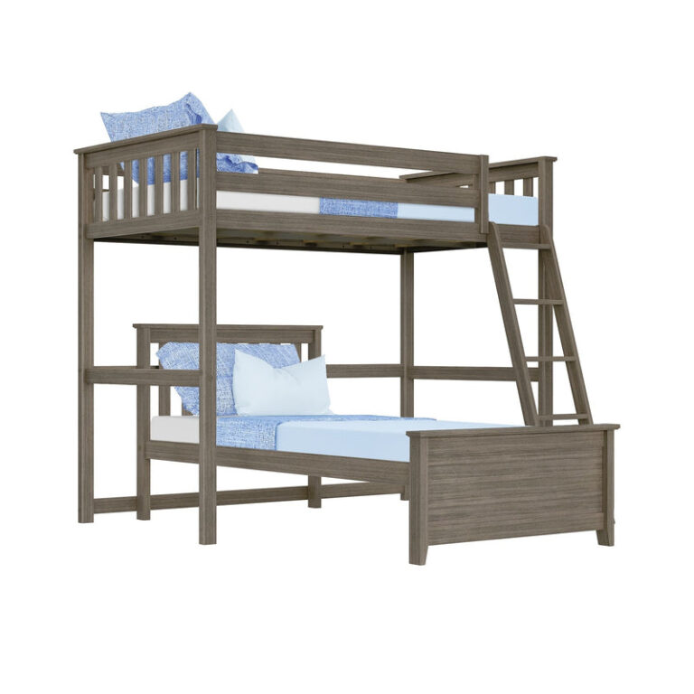 Max and Lily Twin Over Twin L-Shaped Bunk Bed With Bookcase & Desk - Thumbnail Image 12