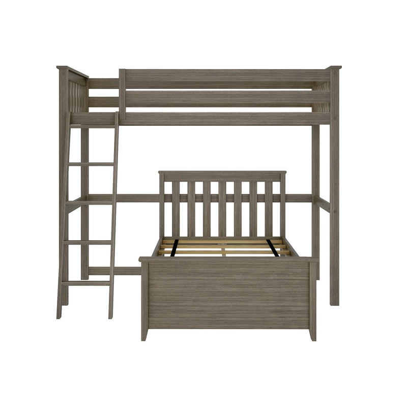 Max and Lily Twin Over Twin L-Shaped Bunk Bed With Bookcase & Desk - Image 13