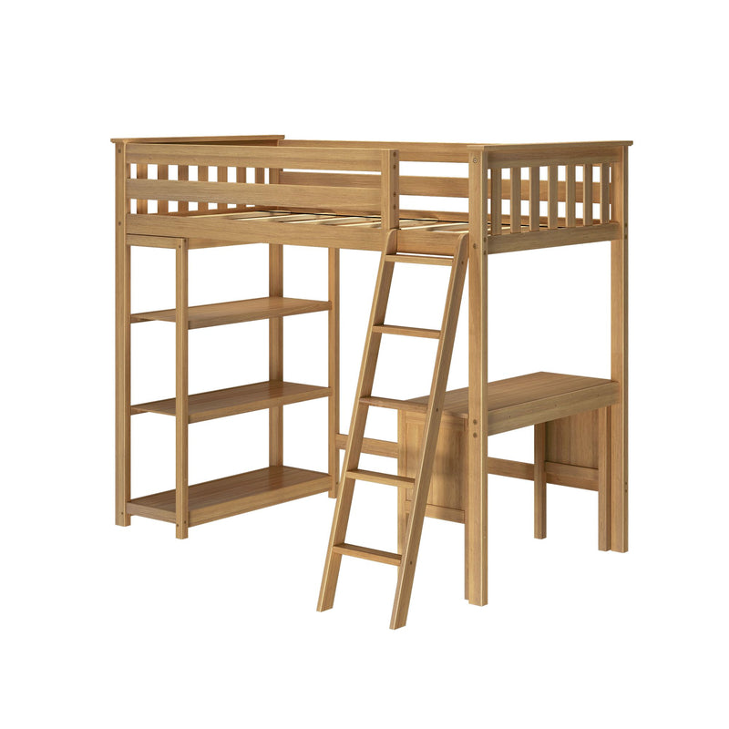 Max and Lily Twin High Loft Bed With Bookcase And Desk - Image 12