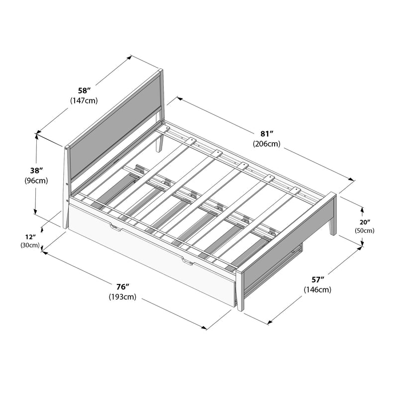 Max and Lily Full Panel Bed With Trundle - Image 8