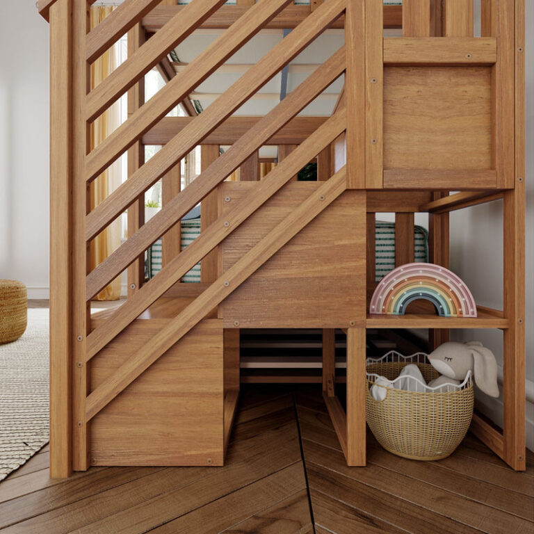 Max and Lily Twin Over Twin Bunk Bed with Stairs and Trundle - Thumbnail Image 19