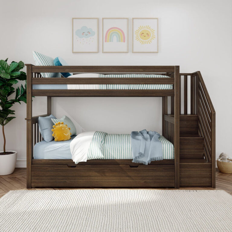 Max and Lily Twin Over Twin Bunk Bed with Stairs and Trundle - Thumbnail Image 23