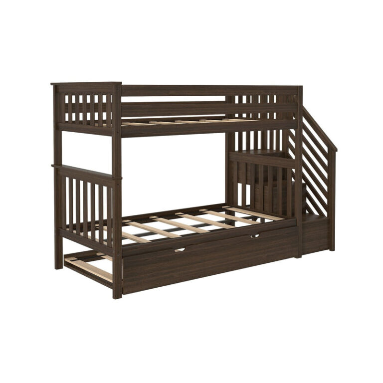 Max and Lily Twin Over Twin Bunk Bed with Stairs and Trundle - Thumbnail Image 24