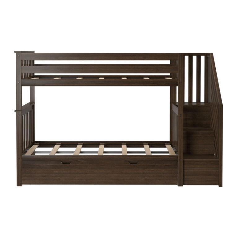 Max and Lily Twin Over Twin Bunk Bed with Stairs and Trundle - Thumbnail Image 25