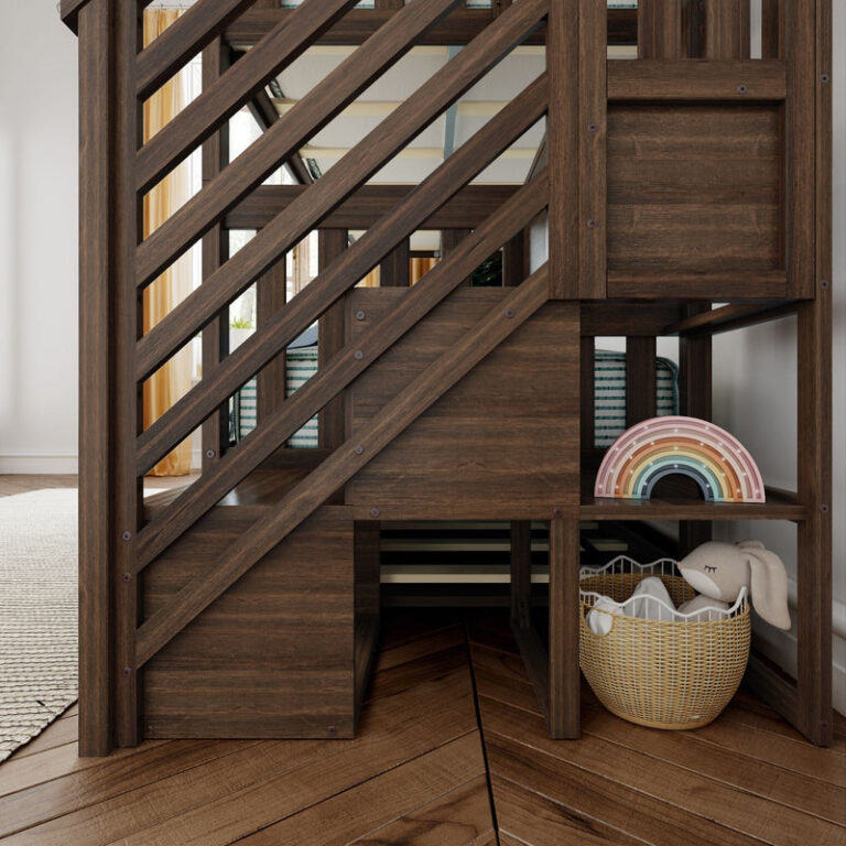 Max and Lily Twin Over Twin Bunk Bed with Stairs and Trundle - Thumbnail Image 27