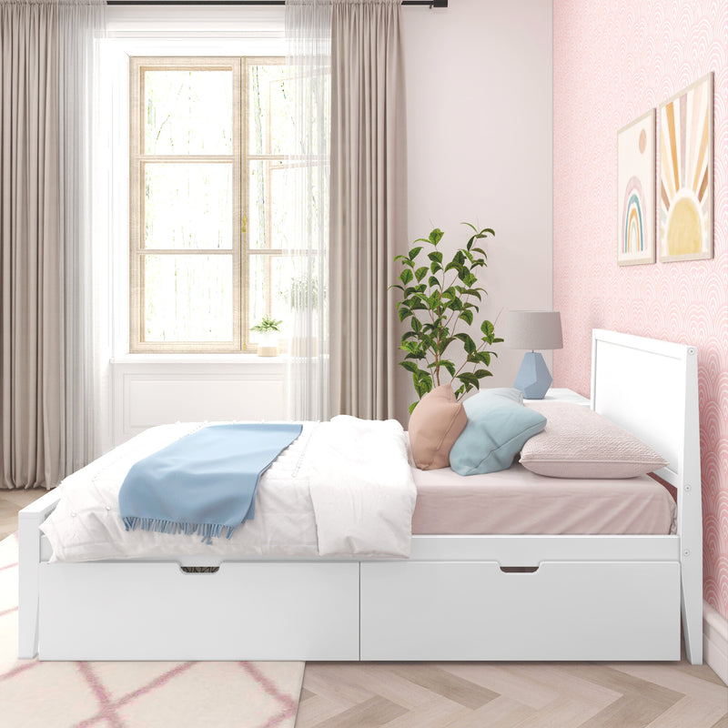 Max and Lily Twin Panel Bed With Storage Drawers - Image 3