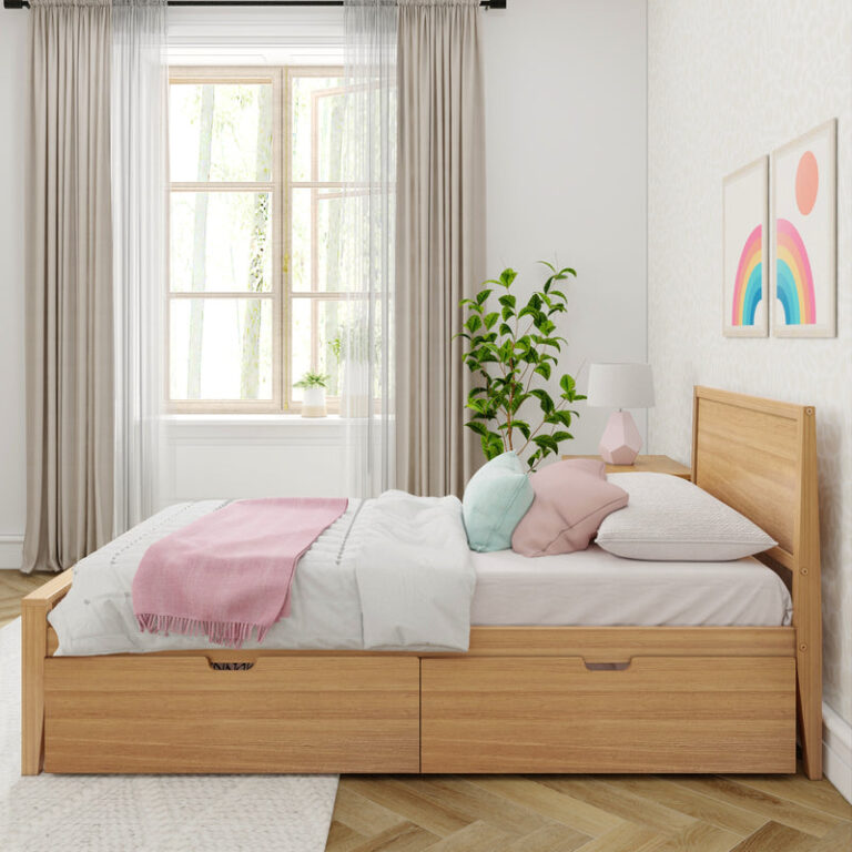 Max and Lily Twin Panel Bed With Storage Drawers - Thumbnail Image 12
