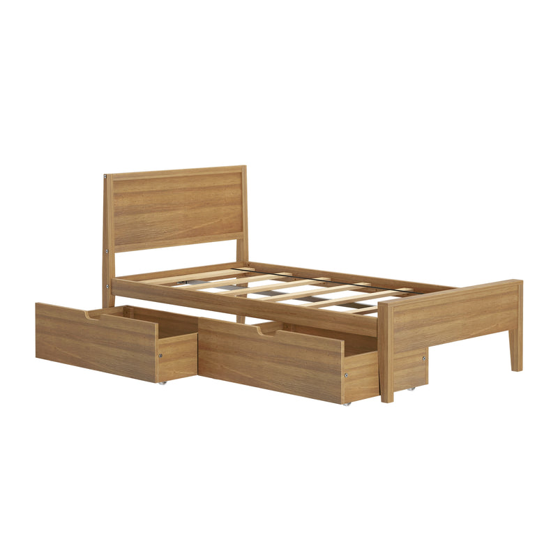 Max and Lily Twin Panel Bed With Storage Drawers - Image 13