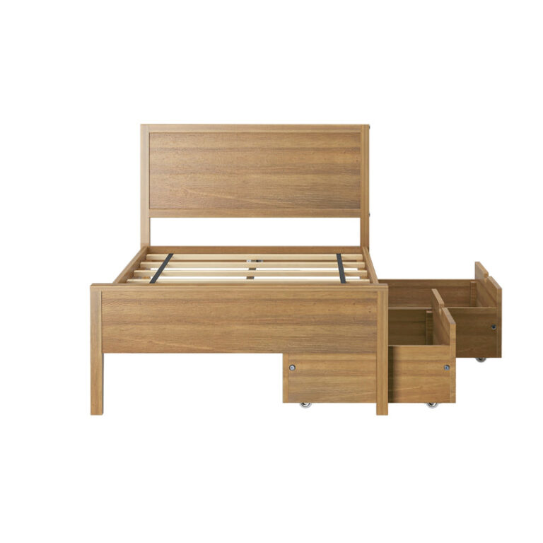 Max and Lily Twin Panel Bed With Storage Drawers - Thumbnail Image 14