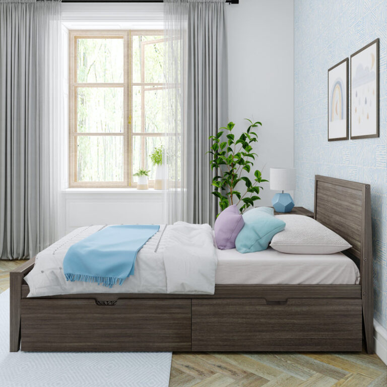 Max and Lily Twin Panel Bed With Storage Drawers - Thumbnail Image 17