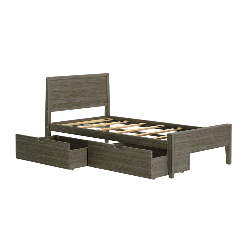 Max and Lily Twin Panel Bed With Storage Drawers - Image 18