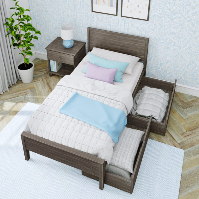 Max and Lily Twin Panel Bed With Storage Drawers - Thumbnail Image 21