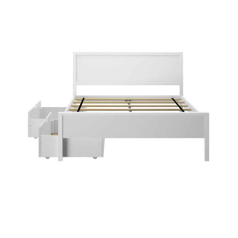 Max and Lily Full Panel Bed With Storage Drawers - Thumbnail Image 5