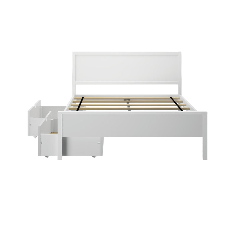 Max and Lily Full Panel Bed With Storage Drawers - Image 5