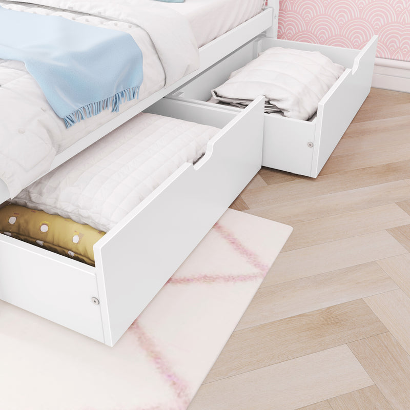Max and Lily Full Panel Bed With Storage Drawers - Image 6