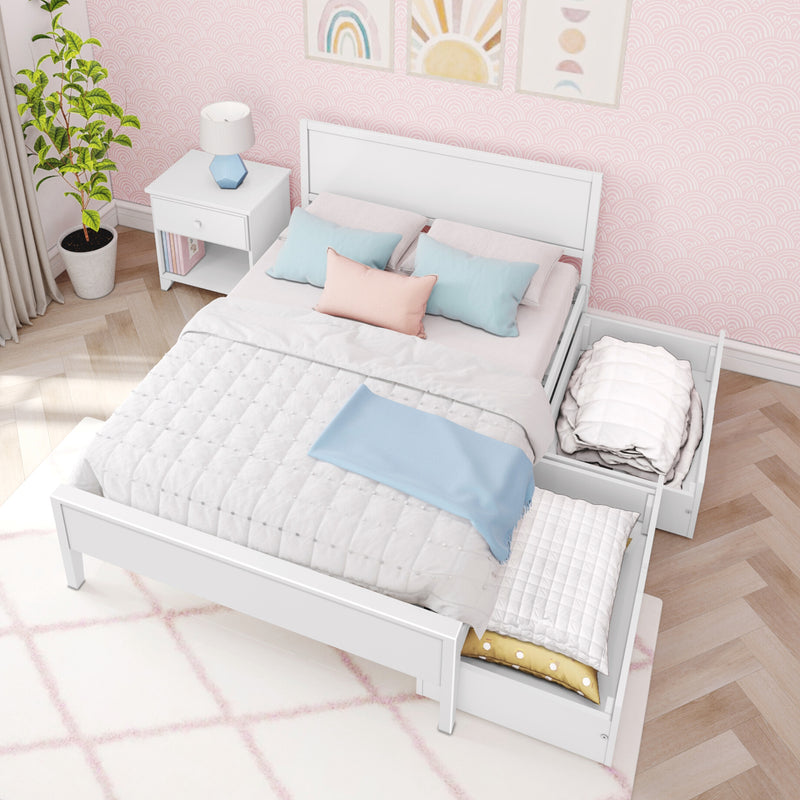 Max and Lily Full Panel Bed With Storage Drawers - Image 7
