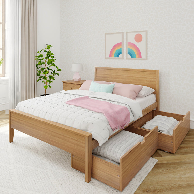 Max and Lily Full Panel Bed With Storage Drawers - Image 11