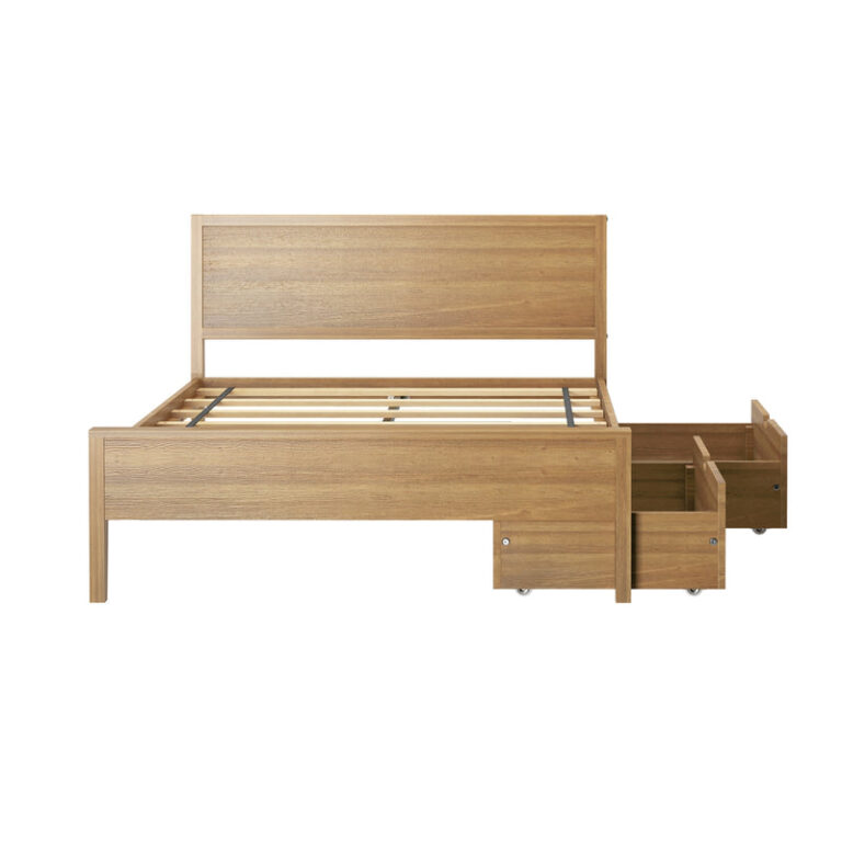 Max and Lily Full Panel Bed With Storage Drawers - Thumbnail Image 14