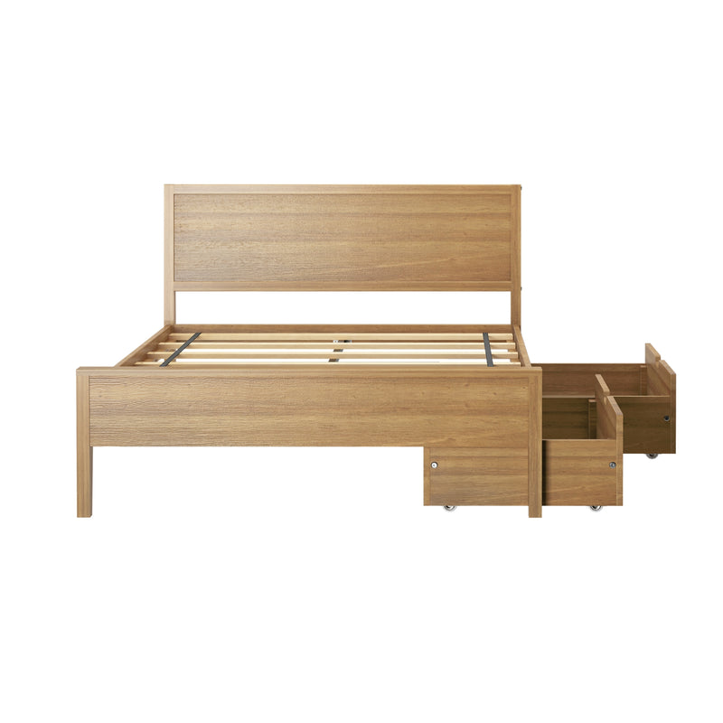 Max and Lily Full Panel Bed With Storage Drawers - Image 14