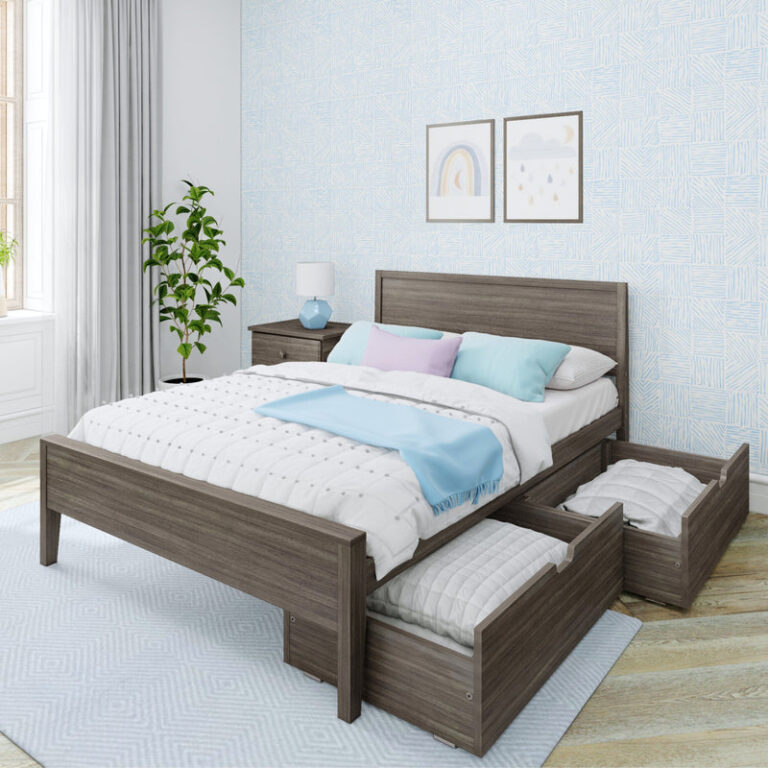 Max and Lily Full Panel Bed With Storage Drawers - Thumbnail Image 19