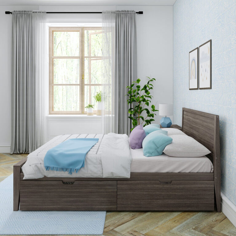 Max and Lily Full Panel Bed With Storage Drawers - Thumbnail Image 20