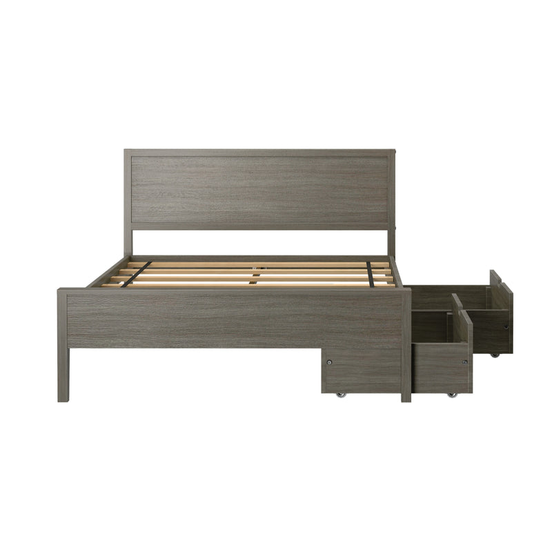Max and Lily Full Panel Bed With Storage Drawers - Image 22