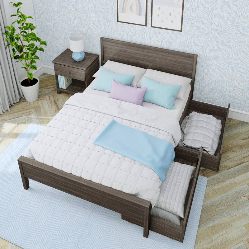 Max and Lily Full Panel Bed With Storage Drawers - Image 24
